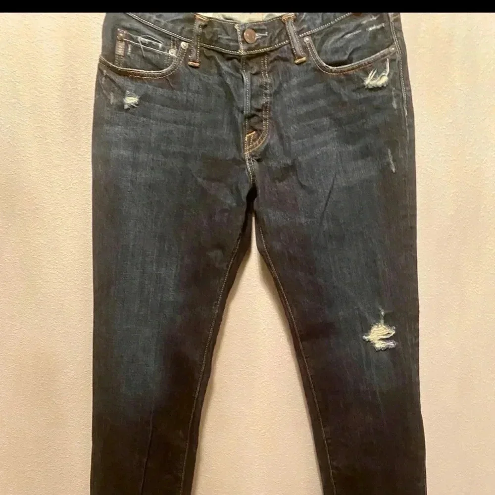 Abercrombie and Fitch jeans size 32/34. Distressed details‎  on front and back.